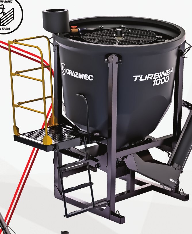 Tratador de sementes Grazmec Turbine 1000 Cardan com plataforma de acesso