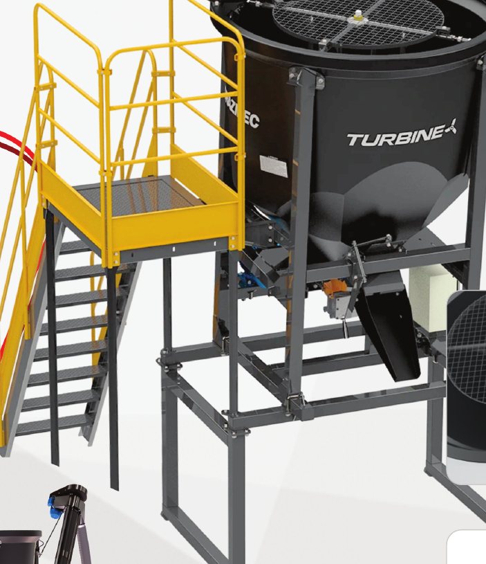 Tratador de sementes Grazmec Turbine 1000 Elétrica para big bag