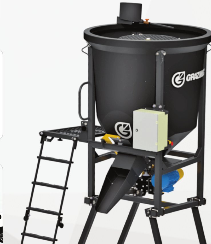Tratador de sementes Grazmec Turbine 500 Elétrica com plataforma e escada